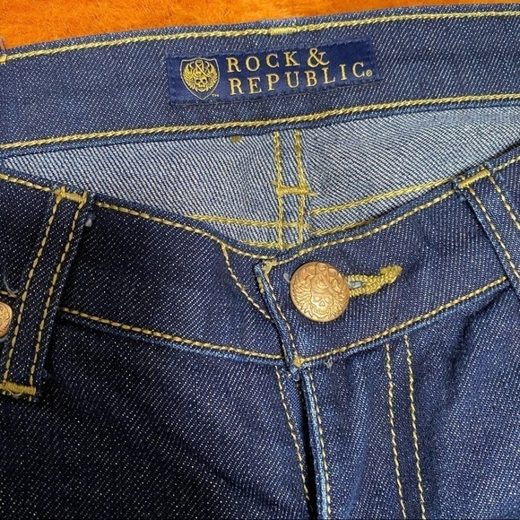 Rock & Republic Kasandra bootcut glitter dark wash jeans size 25 - Picture 6 of 13